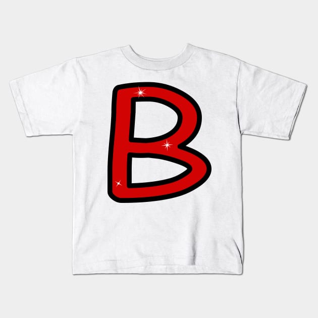 Letter B. Name with letter B. Personalized gift. Abbreviation. Abbreviation. Lettering Kids T-Shirt by grafinya